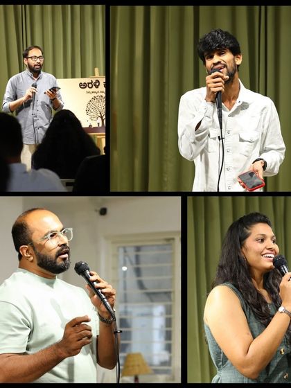 More artists taking the stage to share their music and words at our Kannada literature circle.