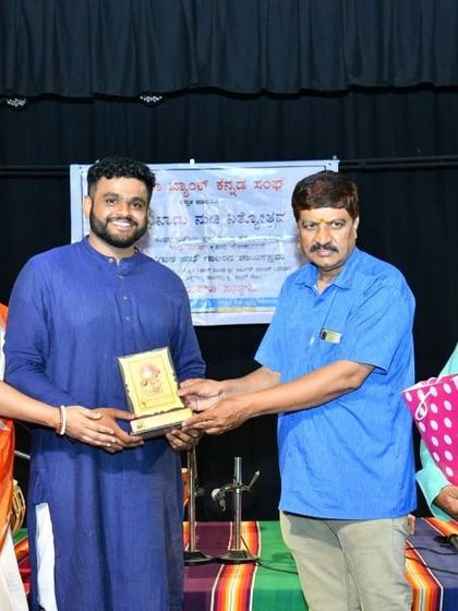 Being felicitated on stage is an honor that I dedicate to my gurus. It motivates me to continue my journey in music with even more passion.