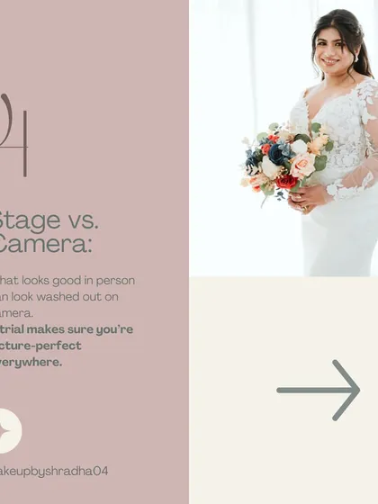 What looks good in person can sometimes look washed out on camera. A trial helps us perfect the makeup for both stage and camera.