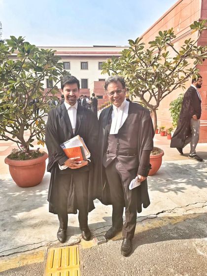 A day at the Supreme Court with my senior, Mr. Aman Lekhi. It is a privilege to work with him; his compassionate nature and wealth of knowledge are truly inspiring.