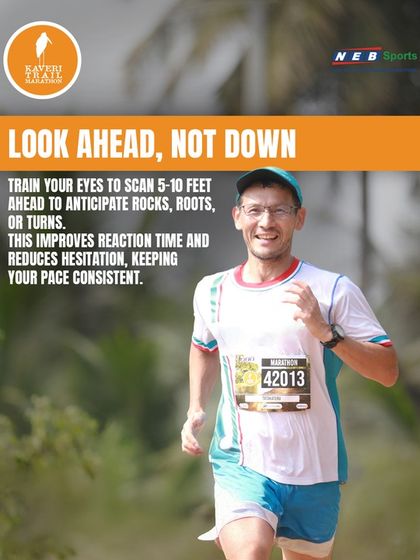 Look ahead, not down. A key trail running technique is to scan 5-10 feet ahead to anticipate rocks and roots, improving your reaction time.