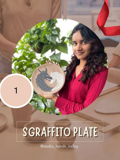 One of the five things you can make this Christmas is a Sgraffito plate. It's a beautiful and personal handmade gift.