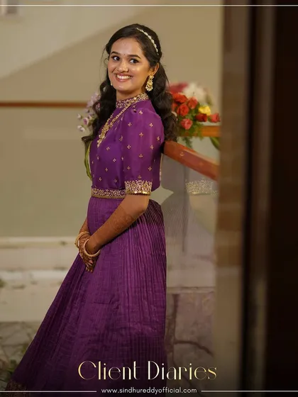Another beautiful portrait from our "Client Diaries" series, featuring the elegant purple gown.