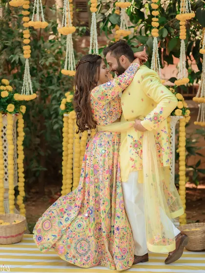 The vibrant colors and infectious energy of a Haldi ceremony. We love capturing the fun and playful moments that make this pre-wedding ritual so special.