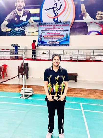Congratulations to Sara for her incredible performance at the Jharkhand State Championship, winning the U-19 Girls Singles, Mixed Doubles, and finishing as runner-up in Women's Singles.