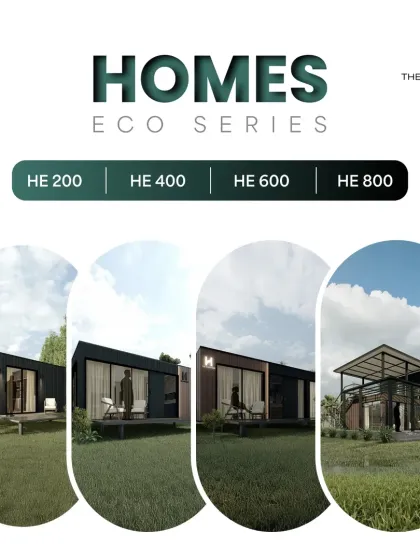 Introducing my Homes Eco Series, my most economical line of prefab homes. This series offers models ranging from the compact HE 200 (200 sq. ft.) to the more spacious HE 800 (800 sq. ft.).