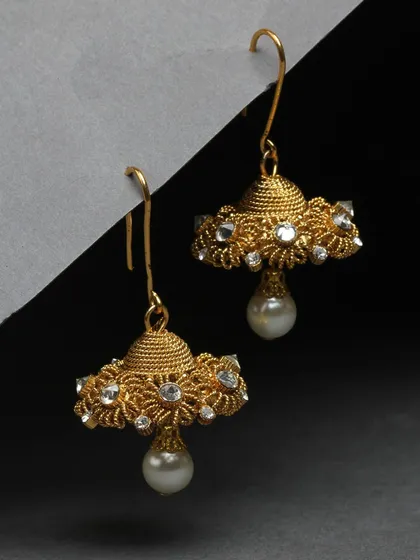 If we find anything interesting, it means somebody was involved with a lot of interest. These golden U-pin jhumkas are a testament to that passion.