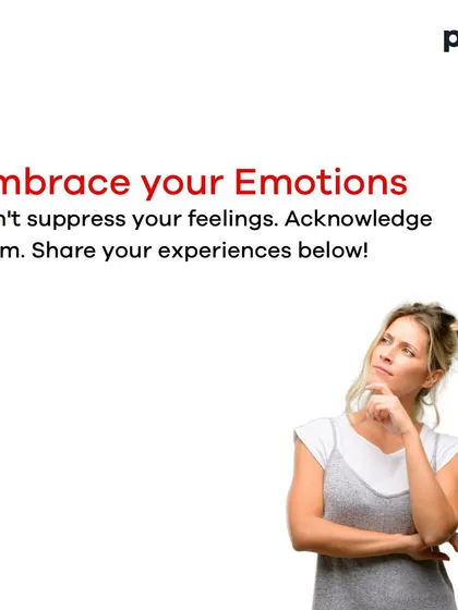 A carousel of tips for controlling emotional eating. It starts with understanding your triggers and embracing your emotions, then moves to practical steps like mindful eating and finding healthy alternatives.