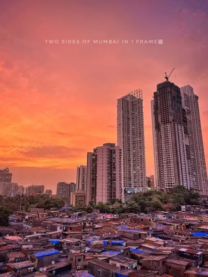 This single frame tells a powerful story of Mumbai's contrasting realities. The warm glow of sunset falls on both towering skyscrapers and the dense, resilient slums below. My goal with narrative cityscapes is to capture these compelling juxtapositions that define the city's character.