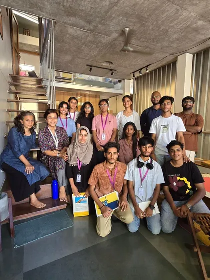 (Duplicate of 28) Hosting students from BMS School of Architecture for a studio visit. Sharing my personal space is part of my commitment to mentorship and fostering an open dialogue about the practice of architecture.