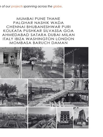 A glimpse of our work in progress projects spanning across the globe, from Mumbai and Chennai to Ibiza and Washington. This collage represents our expanding global reach.