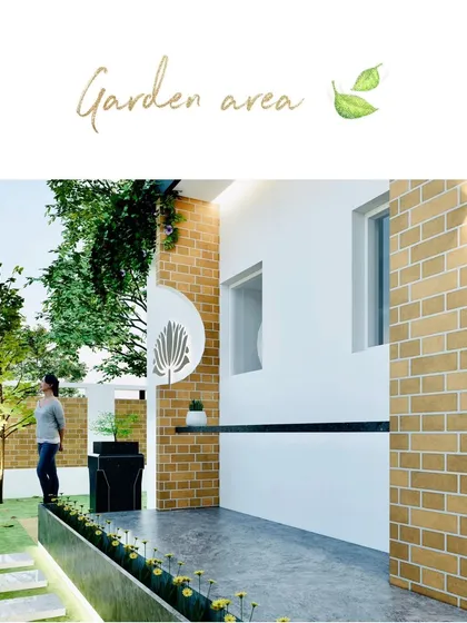 This is our modern interpretation of a Tulsi Katte, a sacred home garden. We designed this space to seamlessly integrate daily rituals and a sense of tranquility into the home's contemporary architecture, connecting the family with cultural traditions.