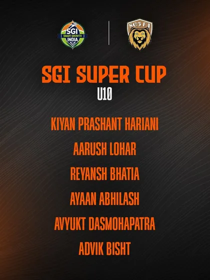 The U10 squad for the SGI Super Cup. Developing talent from a young age is our priority.
