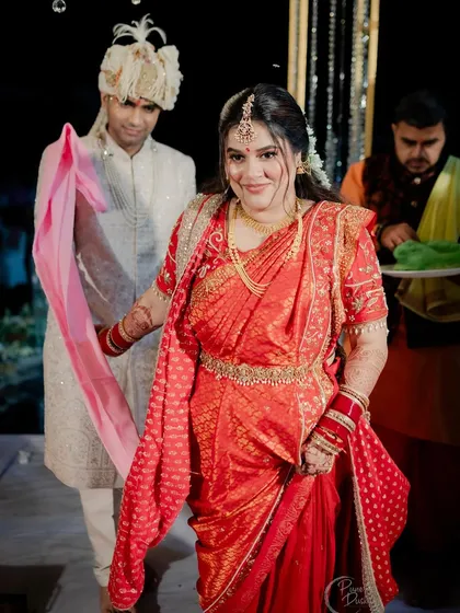 The bride's grand entrance, looking every bit the part of a princess.