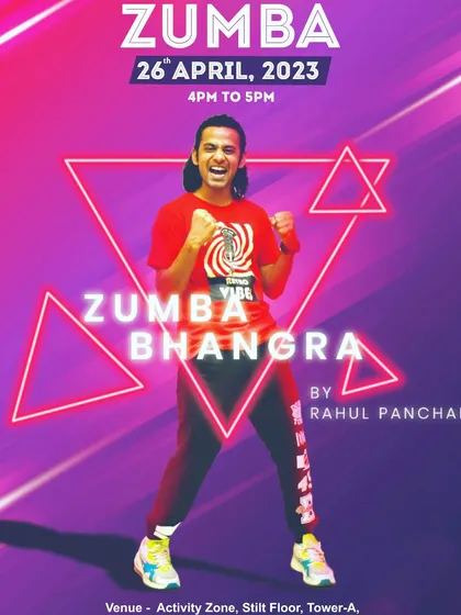 Looking for something specific? I love mixing it up with high-energy styles like Zumba Bhangra. This poster gives you a feel for the kind of vibrant, customized events I can create for your company.