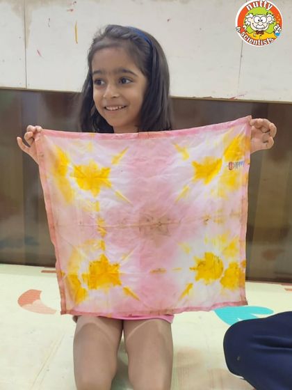 The results of our natural dyeing experiment are in, and they are gorgeous! Each child created a completely unique design using simple, safe, and sustainable materials.