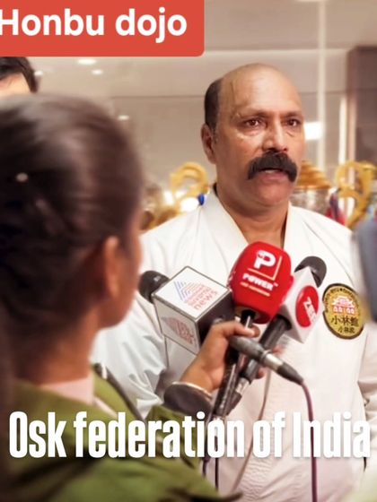 Answering questions from the media at our Honbu Dojo. I always use these opportunities to advocate for the benefits of traditional martial arts training.