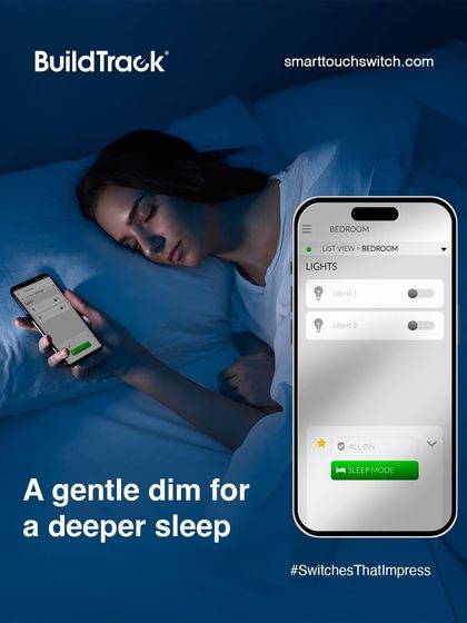 A gentle dim for a deeper sleep. Our "Sleep Mode" scene, activated from the app, slowly dims the lights to help you wind down, creating the perfect environment for a restful night.