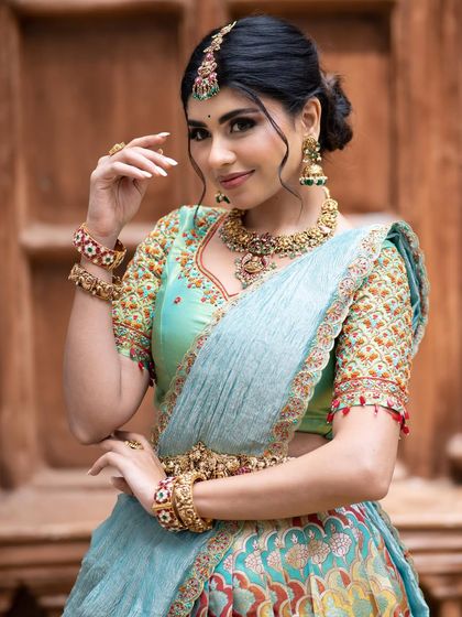 Maya Designer Studio - Custom Bridal & Occasion Wear Modern Half Sarees (Langa Voni) photo 67