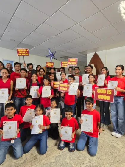 A picture of pure pride and accomplishment. Here is our wonderful group of student performers holding their certificates after a successful show for our 'Togetherness Initiative'. We love seeing our community of young musicians grow together and celebrate their collective success.