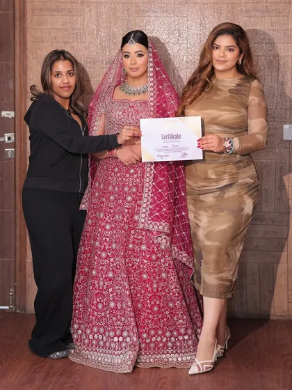 This is the goal. A proud student, a professional certificate in hand, and a stunning portfolio-ready model. My masterclass gives you all the tools you need to start your journey as a professional makeup artist.