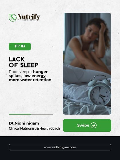 Is your weighing scale stuck? Lack of sleep could be the culprit. Poor sleep spikes hunger hormones, lowers energy, and causes more water retention.