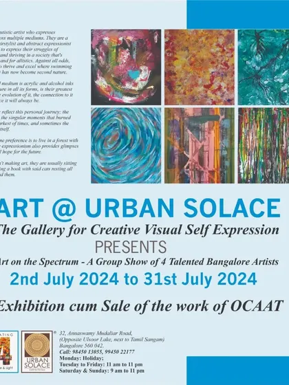 Showcasing the vibrant and expressive work of artist OCAAT, another featured talent in our 'Art on the Spectrum' show.