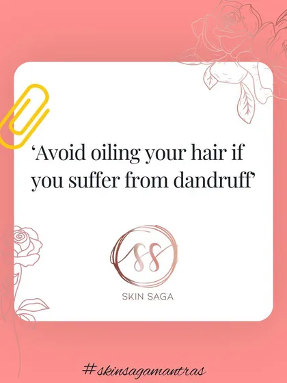 A common myth I often address is that oiling helps with dandruff. In fact, the fungus that causes dandruff feeds on oil, so applying it can make the condition worse. For a healthy scalp, it's best to use medicated treatments for dandruff and save oiling for when your scalp is clear.