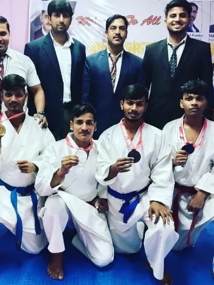 A group photo of our medal-winning team, which secured the 1st position overall at the tournament.
