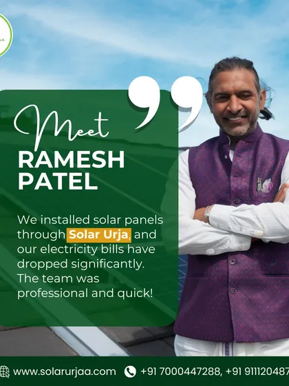 Meet Ramesh Patel, one of our many satisfied customers. We believe that client feedback is the best measure of our success, and we are proud to have helped him achieve significant savings with a professional and quick installation.