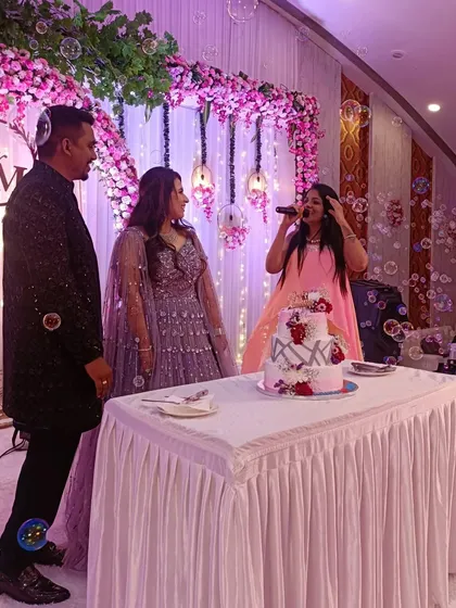 The cake cutting ceremony is a sweet highlight of any engagement. I'm there to guide the couple and share the moment with them and their guests.