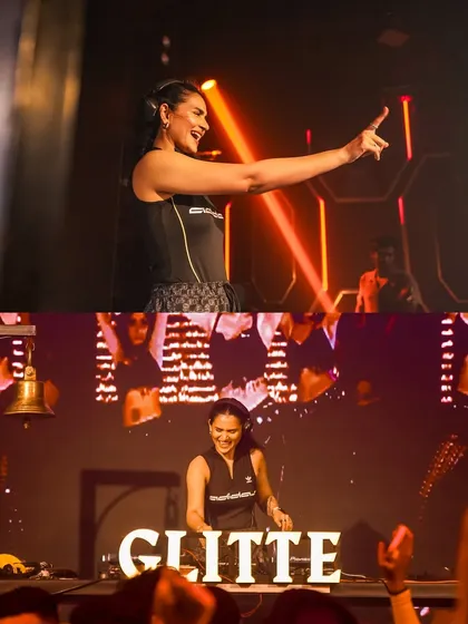 Pointing to the crowd and sharing the energy. These moments of connection are what make a club night truly special.