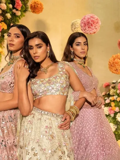A final group shot from this stunning campaign, showing the power of coordinated styling.