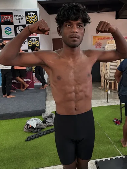 An FCC fighter showing his incredible physical conditioning at the weigh-ins. This is what peak performance looks like.