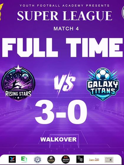 A walkover victory for the Rising Stars in the Super League.