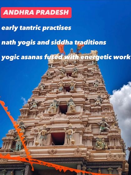 A temple in Andhra Pradesh, a region known for its early tantric practices and the traditions of the Nath yogis and Siddhas. Here, asanas were fused with energetic work to awaken consciousness.