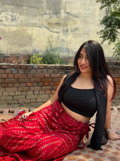 A smiling, happy shot from my village trip. This captures a genuine and joyful travel memory.