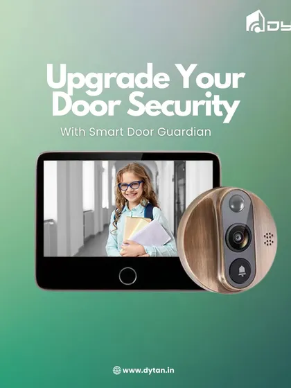 Upgrade your door security with our Smart Door Guardian. This video doorbell with an interior screen lets you see who's at the door, day or night.