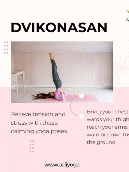 Inversion poses like Dvikonasana (a variation of headstand) are known to relieve tension and stress. They also increase blood flow to the head, which can benefit hair health.