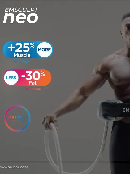See the clinically proven results of Emsculpt Neo. On average, clients experience a 25% increase in muscle mass and a 30% reduction in fat, making it a powerful tool for significant body composition changes.