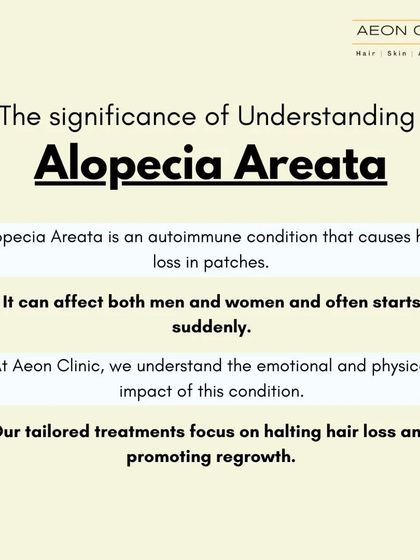 Alopecia Areata is an autoimmune condition causing patchy hair loss. We understand its impact and offer tailored treatments to halt hair loss and promote regrowth.