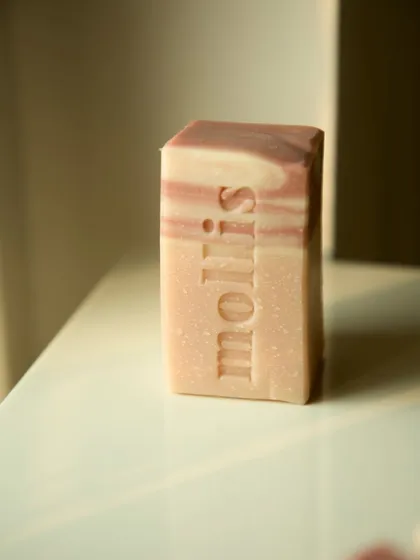 My 'Flower Market' soap, scented with rose geranium and honeysuckle, now available in a new shape.