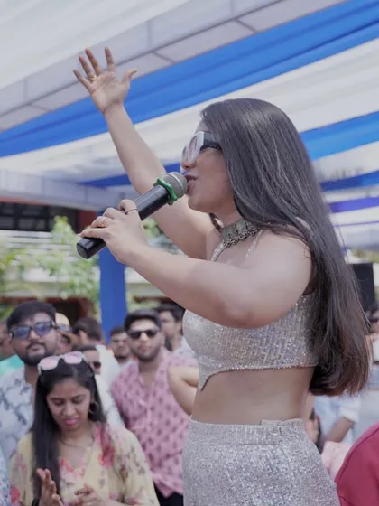 Let's get this pool party started. As a host, I make sure to engage with the crowd and bring the energy, no matter the theme or location.