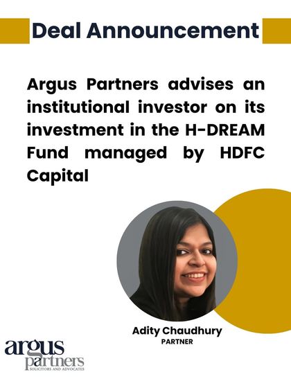 We advised an institutional investor on its investment in the USD 1 billion H-DREAM Fund managed by HDFC Capital. This deal involved advising on a private credit fund focused on sustainable and affordable housing, a key area of impact investment in India.