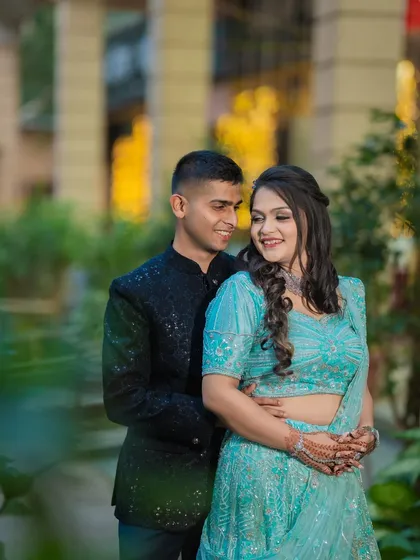 A sweet, candid moment between Diksha and Vighnesh. My goal is to capture the natural chemistry and affection between the couple throughout their special day.