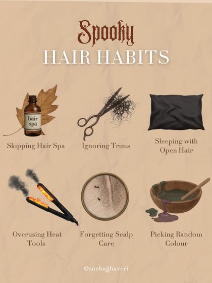These are some of the spooky hair habits that secretly damage your hair. Skipping hair spas, ignoring trims, overusing heat, and forgetting scalp care are the real horrors. Consistent, mindful care is the best way to keep your hair healthy.