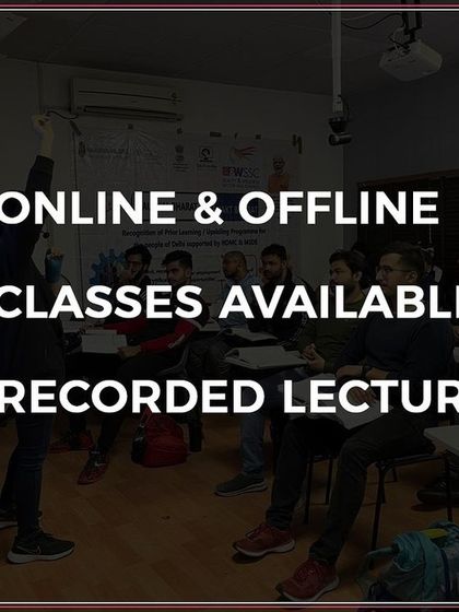 We offer online and offline classes with recorded lectures available, so you never have to miss a lesson.