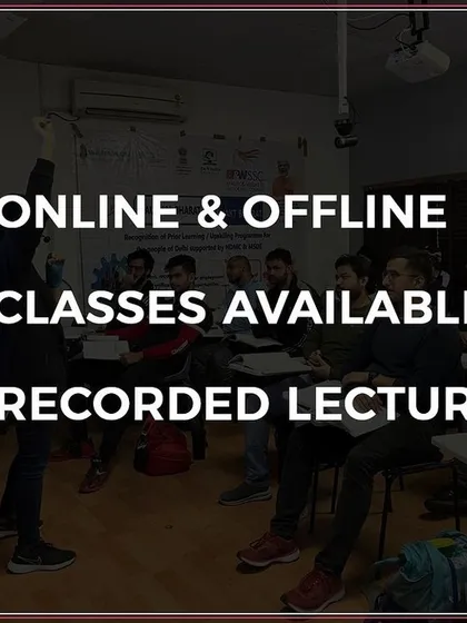 We offer online and offline classes with recorded lectures available, so you never have to miss a lesson.