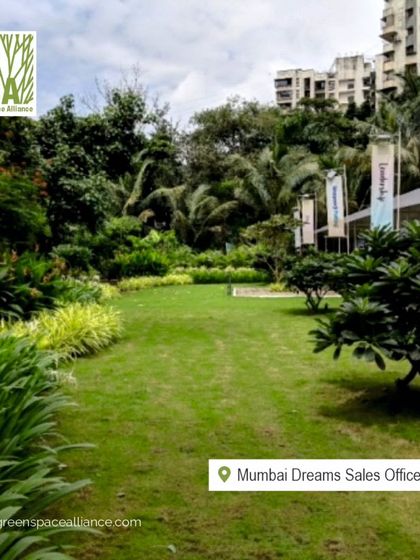 For the Mumbai Dreams Sales Office, we created a lush, park-like setting. This immersive green landscape allows potential buyers to experience the quality of life offered by the project firsthand, making it a powerful sales tool.