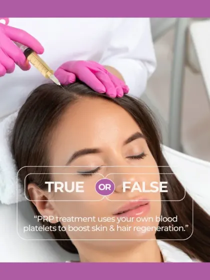True or False: PRP uses your own blood to boost hair regeneration? It's true. We believe in educating our clients about the science behind our treatments so you can make informed decisions about your care.